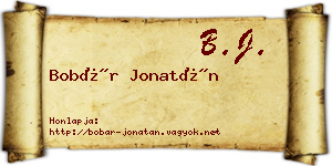 Bobár Jonatán névjegykártya